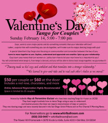 Tango with your Sweetheart at Whirl Ballroom 